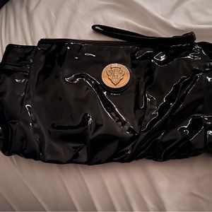 Gucci like new Tom Ford era patent leather large clutch.